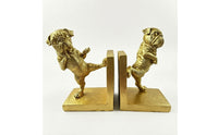 Decorative Dog Bookends Textured Canine Bookends Sculpted Book Supports Stylish for Readers, Desk