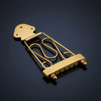Polished Jazz Guitar Bridge Decorative Tailpiece with Bridge Electric Trapeze Tailpiece Stable Tuning for Luthier