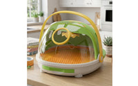 Pet Travel Cage with Transparent Cover Lightweight Dome Pet Carrier with Handle Kennel Sturdy Multifunction for Small Pets