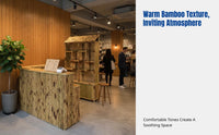 Bamboo Front Desk, Contemporary Restaurant Bar Counter, Minimalist Cashier Table
