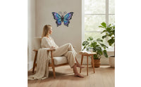 Decorative Winged Metal Art Wall Art Cutout Butterfly Wall Art Painted for Living Room, Garden, Patio