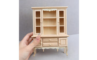 1:12 Scale Cabinet Sturdy Miniature Sideboard Classic Dollhouse Display Cabinet for Collectors, Kids