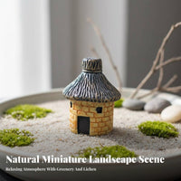 mini Landscape Building Ornament DIY Decoration Chinese Design Architecture Model Craftsmanship Garden Miniature Decoration for Collectors, Desktop, Office