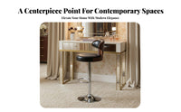 Built-in Footrest Adjustable Pedestal Stool with Back Modern Design Adjustable Pedestal Stool 360-Degree Swivel Bar Chair Padded Cushion for Receptionists, Business Owners, Front Desk, Makeup Vanity, Restaurant, Kitchen