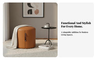 Upholstered Vanity Pouf Sturdy and long-lasting Small Stool High Load Capacity