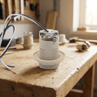 Ceiling Light and Pendant Light with Fireproof Bakelite Bulb Holder, Screw Mount Ceiling Pendant with 40cm Wire, E27 Lamp Holder, E14 Base