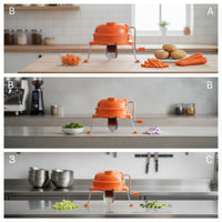 Vegetable Dicing Machine Cordless Manual Device with Hand Crank Manual Vegetable Dicing Device for Chefs
