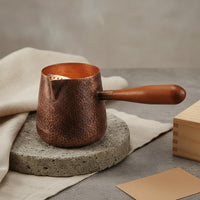 copper tea pot with side handle Traditional Craftsmanship Copper Tea Server Hammered Teapot