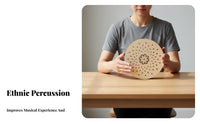 Wooden Stream Sound Drum Solid Wood Gentle Downpour Maker Lightweight Handheld Meditation Drum for Music Therapists, Spa, Home, Outdoor Gatherings