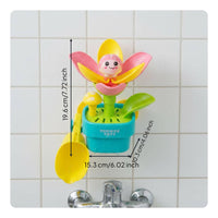 Shower Play Bath Flower Pot Toy Easy to Clean Rotating Flower Toy Educational for Bathroom
