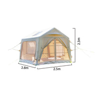 Spacious Interior Quick Setup Air Tent Waterproof Inflatable Camping Tent 4-8 Person Capacity House Design Outdoor Shelter Windproof for Families, Groups, Festivals, Backyard