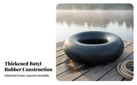 Inflatable Fishing Boat Thickened Material Round Tire Boat Single Person Fishing Raft Sturdy-Duty Buoyant Tube Portable