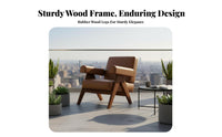 Single-Person Relaxation Seat Rustic Simplicity Aesthetic V-Leg Cane Chair Mid-Centurymid-Century-Era Modern Designer