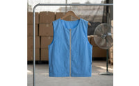Uncovered Armholes Sleeveless Cooling Vest Wide Shoulders Zipper Cooling Vest for over Clothing