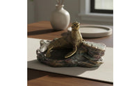 Collectible Brass Marine Mammal Statue Giftable Antique Marine Mammal Statue Exquisite Workmanship Home Decor Solid and Long-Lasting for Shelf, Cabinet