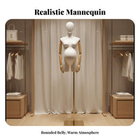 Maternity Mannequin Torso Lightweight Mannequin Torso Sturdy Maternity Clothing Display Form for Boutiques, Showrooms, Commerce Shows