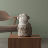 Girl Figurine Stylized Ceramic Figurine Hand-Painted Tabletop Sculpture for Interior Decorators, Art Collectors, Shelf, Living Room, Entryway