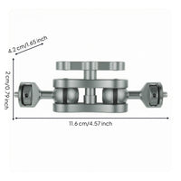 Double-Ball-Joint Mount Compact Articulated Bracket Balanced Hardware