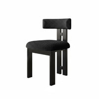 Minimalist Design Low-Back Upholstered Chair Versatile Household Furniture Comfortable Indoor Seating Long-Lasting for Homeowners, Families, Renters, Dining Room, Restaurant