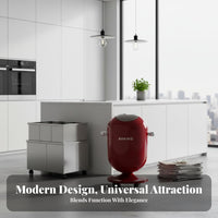 Tall Trash Can with Wheels Ergonomic Height Large Capacity Wastebasket Freestanding Rubbish Bin Stylish Design for Living Room