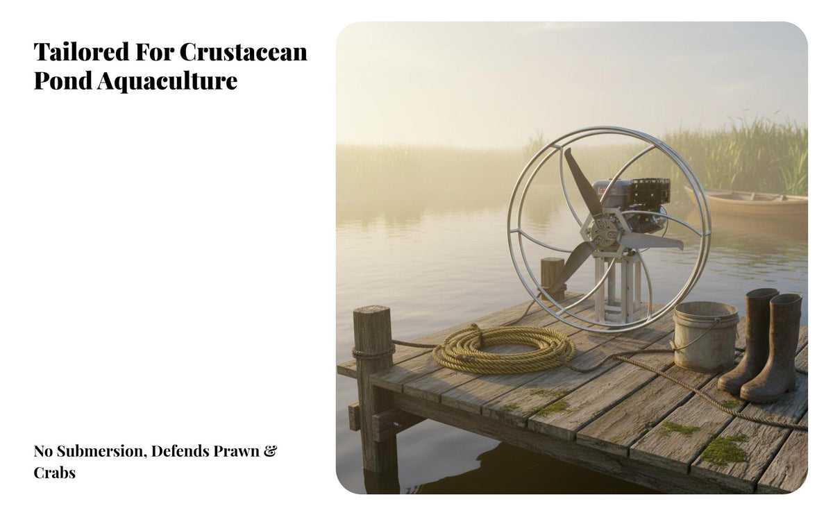 Propulsion System Propeller Heavy Duty Air-Powered Boat Thruster Vegetation Less Crafted Vessel Engine for Crustacean Farmers, Fishermen, Boating