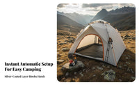 Sun Protection Automatic Quick-Setup Tent Mesh Instant Instant-Expand Tent Ventilated Portable Shelter Good Ventilation for Families, Backpackers, Hiking, Travel, Beach, Fishing Trips