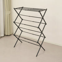 Foldable Folding Clothes Drying Rack Telescopic Clothes Drying Rack with Hanging Bar Multi-Tier Organizer Adjustable for Apartment