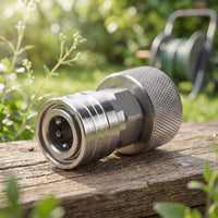 Hose Adapter with Quick-Disconnect Stainless Garden Hose Quick Connector Standard 3/4 Inch Fitting for Homeowners, Gardening, Car Washing