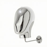 Wall-Mounted Mannequin Head Electroplated Female Head Mannequin Highly Reflective Wall-Attached Hairpiece Holder for Shop Owners, Retail Store