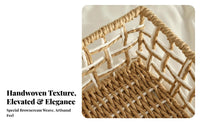 Japanese design Imitation Rattan Weave storage bin Woven Design Imitation Rattan storage bin Rustic visual appeal Storage Container adaptable for Homemakers, Office Workers, Bedroom, Kitchen, Living Room, Bathroom