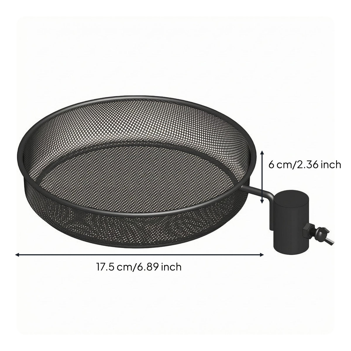 Metal Mesh Bird Feeder Tray Black Outdoor Pet Supply Easy to Clean