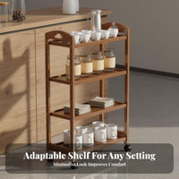 Multi-Purpose Mobile Bar Cart 360° Swivel Wheels 3-Tier Serving Trolley Space Saving 3-Tier Rolling Cart Heavy Duty for Restaurant Employees, Salon Technicians, Apartment Dwellers, Dining Room, Small Areas, Office, Bedroom