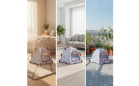 Cushioned Hexagonal Pet Tent Breathable Pet Tent with Cushion Indoor Supportive for Cats, Patio
