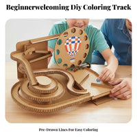 STEAM Learning DIY Cardboard coaster track Hands-on Activity personalAssembling Marble track Challenging Build Educational Toy Display-Worthy for Students, Hobbyists, Science Fair, present exchange, Classroom, Leisure Time