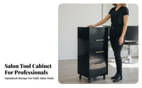Rolling Salon Cart with Drawers Multi-Drawer Stylist Trolley on Wheels Hair Salon Trolley Large Capacity Stylist Tool Cabinet
