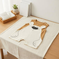 Cartoon Bear Baby Romper Korean Design Baby Romper with 3D Ears Snap Crotch