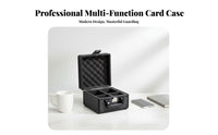 Graded Card Storage Case Lockable PSA Card Carrying Case Portable Foam Padded Interior for Hobbyists