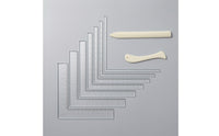 Ruler with Paper Knives Engraved L-Shaped Ruler Compact Measuring Tool for Crafting