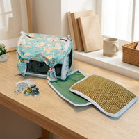 Bird Box and Bird House for Cockatiels, Bird Tent Bed with Removable Curtain, Double-Sided Breathable Bird Bed with Reversible Mat, 26x21x19cm
