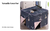 Square Heater Table Cover High Temperature Resistant Quilted Electric Heating Unit Cover Oil-Resistant Thickened Heating Table Blanket for Families