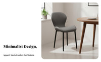 Ergonomic Backrest Upholstered Side Chair Modern Design Upholstered Shell Chair Space-Saving Dining Seating Stable Frame for Homeowners, Families, Interior Decorators, Game Room, Home Office, Bedroom, Restaurant