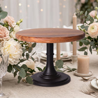 Elegant Wooden Cake Stand with Pedestal Round Pedestal Cake Stand Natural Sturdy for Party Planners