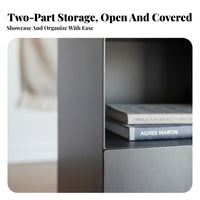 Minimalist Design Storage Nightstand Wabi-Sabi aesthetic Single-Drawer End Table with Shelf Modern Aesthetic Bedside Cabinet space-saving Size for Homeowners, Renters, Students, Guest Room, Hotel, Office