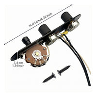 Classic Guitar Control Plate Assembly Knurled Knobs Musical Instrument Accessory Steel