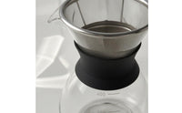 Heat-Resistant Sleeve Mesh Filter Coffee Pot Measurement Markings Glass Pour over Brewer