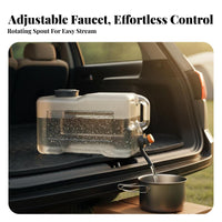 Camping Water Jug with PC Material Portable Water Container with Spigot Wide Mouth Outdoor Equipment for Campers