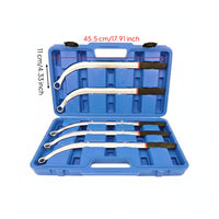 5 Pieces Ribbed Belt Tensioner Tool Kit Universal Compatibility Long Handle Belt Tensioner Wrench Portable Carrying Case for Mechanics, Garage