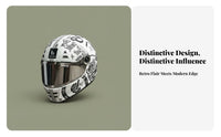 Retro Full Face Helmet All Season Vintage Design Impact Protection Impact-Absorbing Headwear