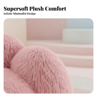 plush 3-Seater Sofa Italian Minimalist Design Frameless Deep-Seat Settee soft Texture Couch for Young Adults, Families, Lounge Area, Studio, Bedroom