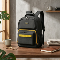 Backpack Tool Bag Oxford Cloth Utility Organizer Case Black